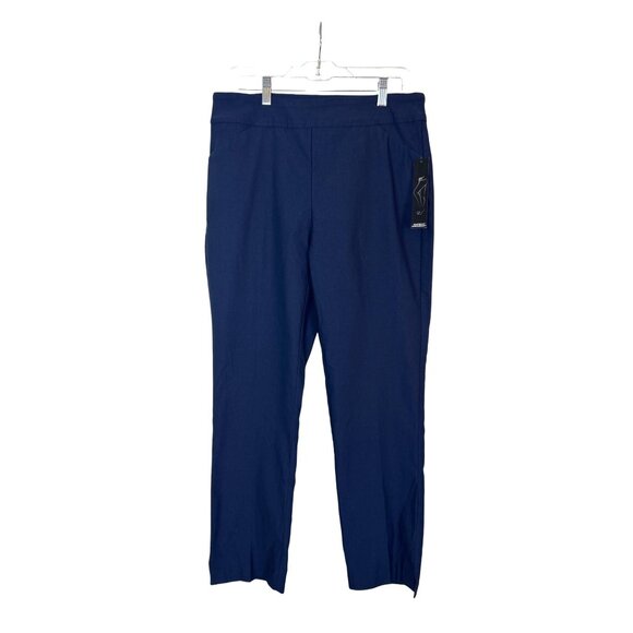 NWT Tribal Flatten It Tummy Control Ankle Pants Navy Lightweight Size 12 - Picture 2 of 11